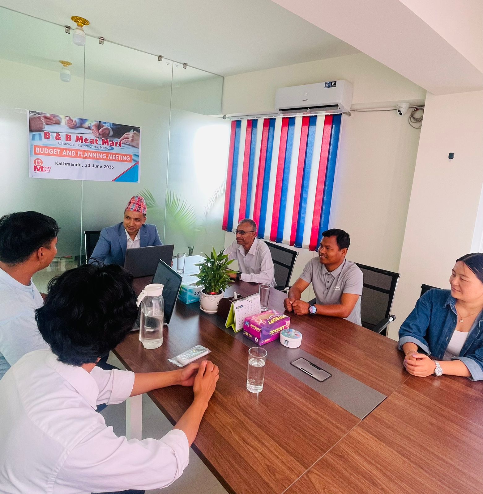 Another meeting at B and B Meat Mart